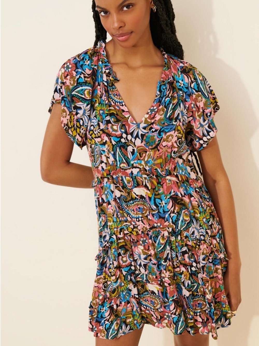 Anthropologie Robin Tiered Mini Dress